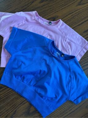 New AYBL Pink & Blue Cropped Tee Pack
